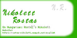 nikolett rostas business card